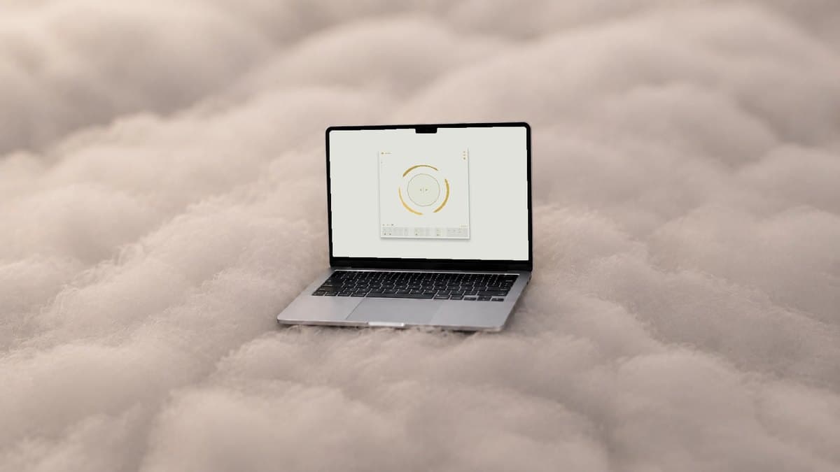 Scrap Brain Audio WHORL microslice sequencer on a laptop, official product artwork